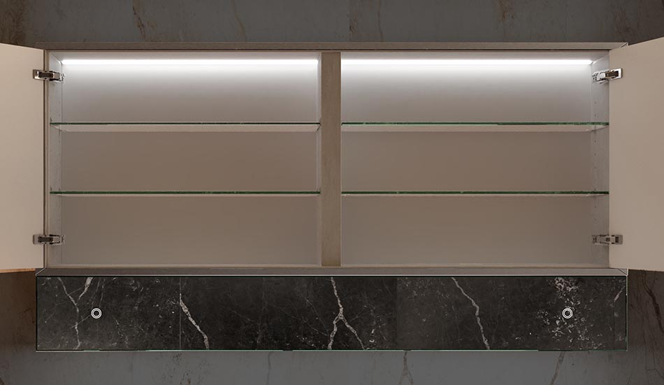 LED-skap Lily med smart speil og Bluetooth-funksjon | ARTFORMA