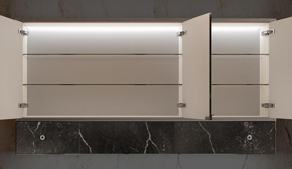 LED-skap Lily med smart speil og Bluetooth-funksjon | ARTFORMA