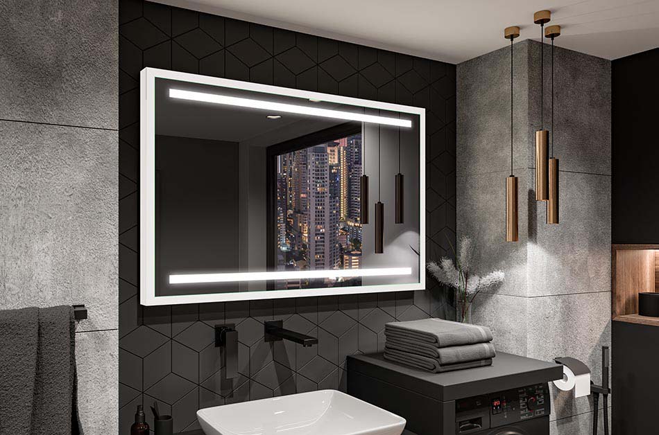 Et speil med svart ramme, et speil med treramme? Velg mellom seks rammefarger! Sjekk ut hva som vil passe til rommet ditt!