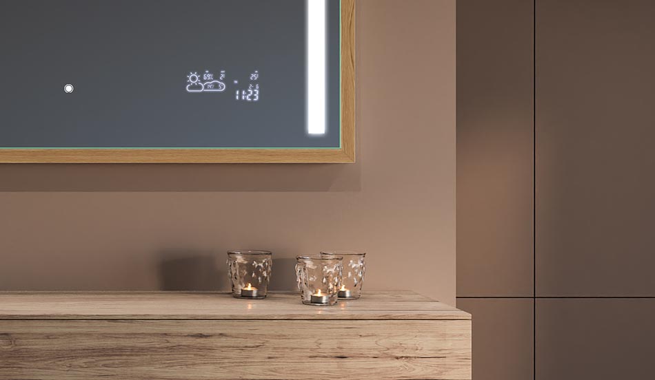 Speil i svart loftramme til moderne og minimalistiske bad | ARTFORMA