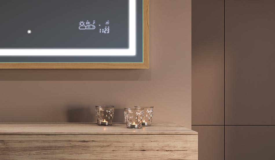 Speil i svart loftramme til moderne og minimalistiske bad | ARTFORMA