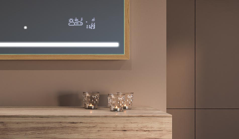 Speil i svart loftramme til moderne og minimalistiske bad | ARTFORMA