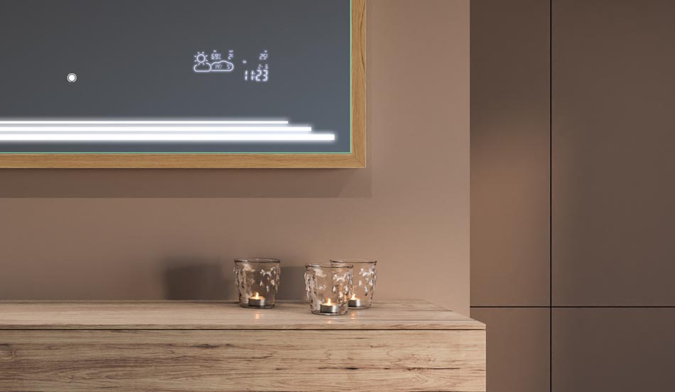 Speil i svart loftramme til moderne og minimalistiske bad | ARTFORMA