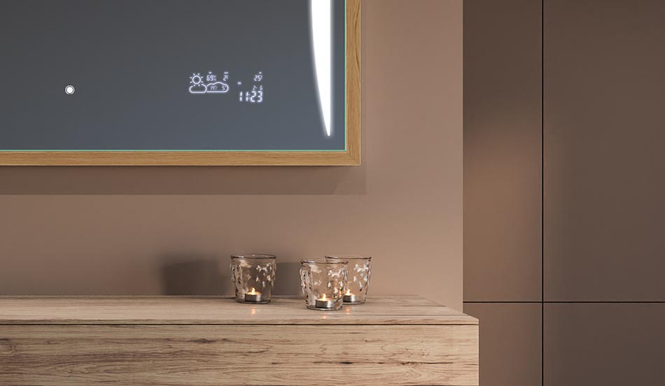 Speil i svart loftramme til moderne og minimalistiske bad | ARTFORMA