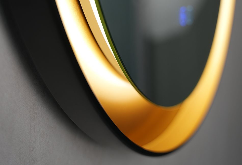 Speil i svart metallramme