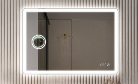 Avrundede klassiske speil med belysning