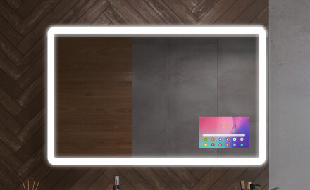 Avrundede speil med dekorativt deksel