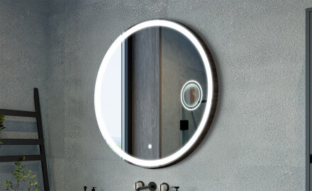 Runde speil med dekorativt deksel