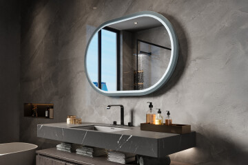 LED-speil med MDF-ramme