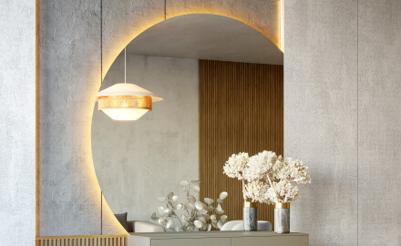 Kvartsirkelformede speil