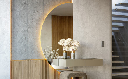 Halvsirkelformede speil