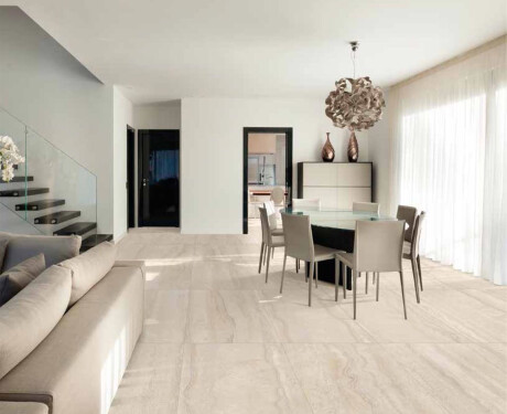 Gres til gulv, 60 x 120 cm, beige matt, A4H1063 Memento Travertino Ambra Mat