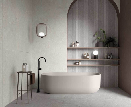 Gres til gulv, 60 x 120 cm, taupe, matt, A4H1102 Shellstone Taupe