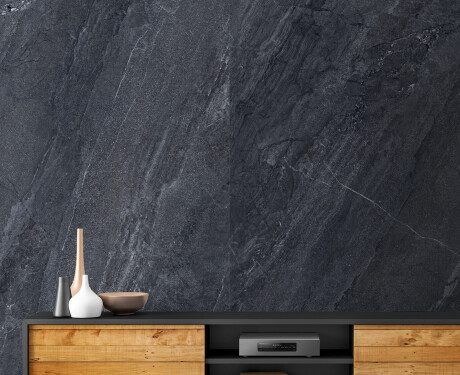 Glasert steingods til gulv, 120 x 280 cm, antrasitt, steinmatt, A4H1137 Agathos Anthracite