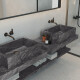 Glasert steingods til gulv, 120 x 280 cm, antrasitt, steinmatt, A4H1137 Agathos Anthracite #2