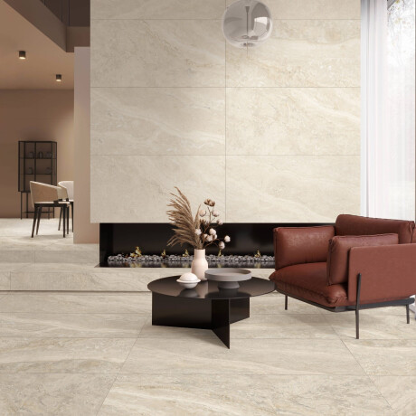 Gres til gulv 60,5 x 121, beige, steinaktig, matt, A4H1144 Luxor Natural #6