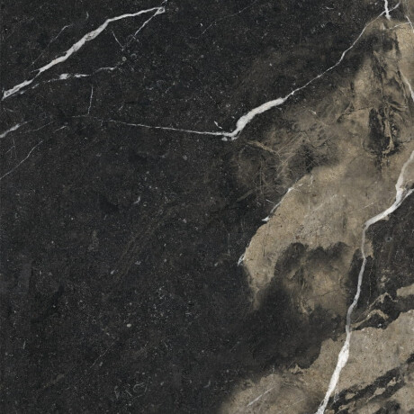 Storformatig porselensflis, 120 x 270 cm, matt svart med gyldne årer, rektifisert, A4H196 Pierre Black #7