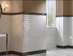 Faset keramisk flis til vegg, 10x20, hvit, blank, faset A4H22 Blanco Brillo