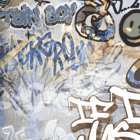 Glasert gulvflis 120 x 280 cm, matt grå, rektifisert A4H248 City Graffiti Grey #3