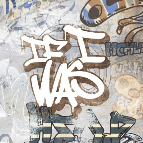 Glasert gulvflis 120 x 280 cm, matt grå, rektifisert A4H248 City Graffiti Grey #4
