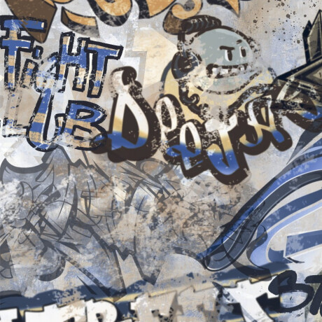 Glasert gulvflis 120 x 280 cm, matt grå, rektifisert A4H248 City Graffiti Grey #5