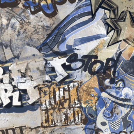 Glasert gulvflis 120 x 280 cm, matt grå, rektifisert A4H248 City Graffiti Grey #6