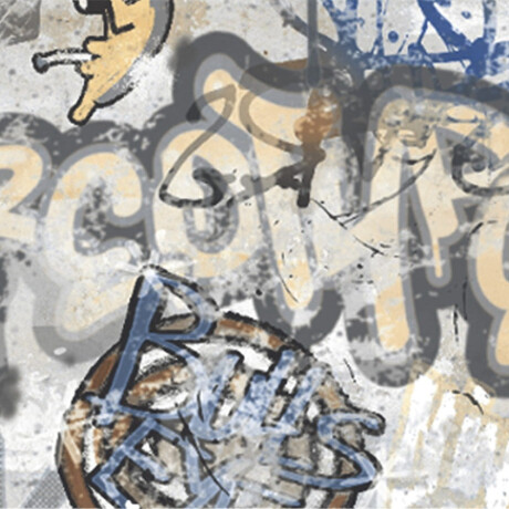 Glasert gulvflis 120 x 280 cm, matt grå, rektifisert A4H248 City Graffiti Grey #7