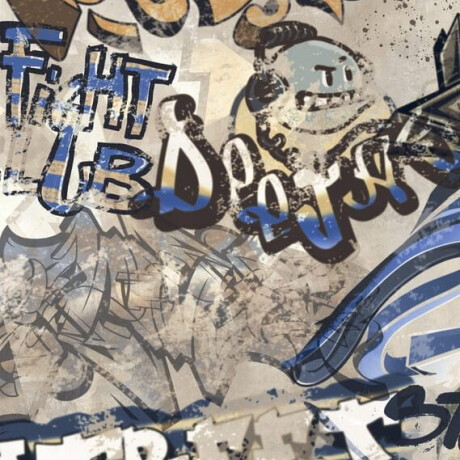 Glasert gulvflis i stort format, 120 x 280 cm, matt beige, rektifisert, A4H255 City Graffiti Beige #3