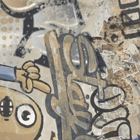 Glasert gulvflis i stort format, 120 x 280 cm, matt beige, rektifisert, A4H255 City Graffiti Beige #7