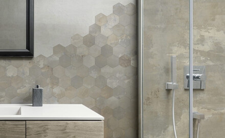 Glasert gulvflis 120x120 cm, beige, matt, rektifisert A4H258 City Beige