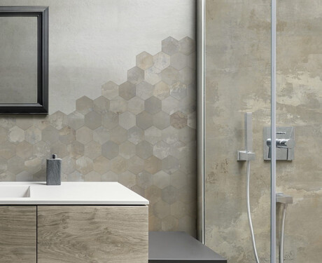 Glasert gulvflis 120x120 cm, beige, matt, rektifisert A4H258 City Beige
