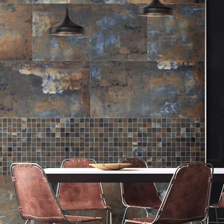Glasert gulvflis i stort format, 120 x 280 cm, matt brun, rektifisert, A4H264 City Multicolor #7