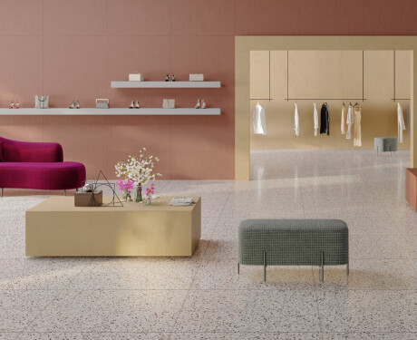 Glasert gulvflis 60x120 cm, rød matt, rektifisert A4H369 Mood Verve
