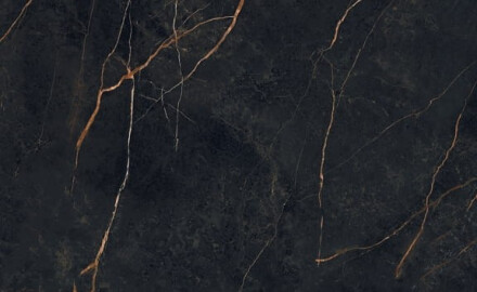 Storformatfliser 120x280, svart marmor med gyldne årer, blank overflate A4H474 Sant Loreno