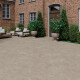 Gres-fliser til gulv, 100x100, travertin, tverrskåret, matt, gråbeige taupe, A4H499 Chrono Stone #3