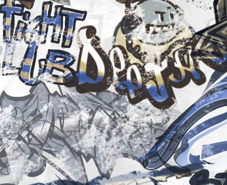 Glasert gulvflis 120 x 280 cm, matt grå, rektifisert A4H640 City Graffiti White