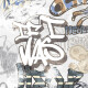 Glasert gulvflis 120 x 280 cm, matt grå, rektifisert A4H640 City Graffiti White #2