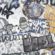 Glasert gulvflis 120 x 280 cm, matt grå, rektifisert A4H640 City Graffiti White #4