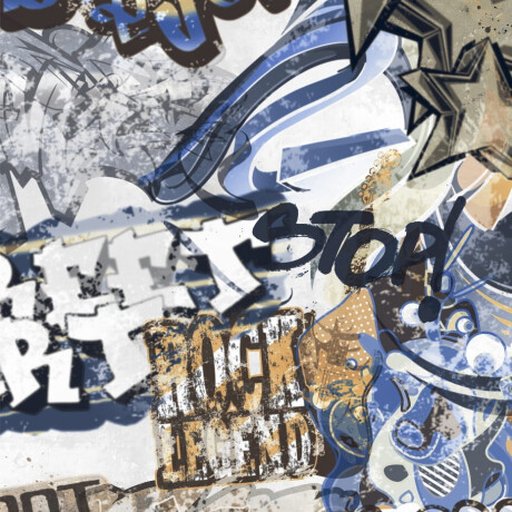 Glasert gulvflis 120 x 280 cm, matt grå, rektifisert A4H640 City Graffiti White #5