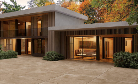Storformatfliser 120x280, betongfarge taupe, matt, A4H758 Louft Taupe