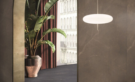 Storformatfliser 120x280, marmor med årer, blank overflate A4H824 Omani Oud