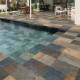 Veggfliser 60x120 cm, brune med rustfargede innslag, matt A4H892 Pizarra Bali #6