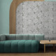 Veggfliser 60x120 cm, grå med blomstermønster, matt A4H923 Lirio #3