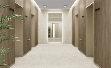 Glasert steingods til gulv 60x120 Sand matt, rektifisert A4H96 Terrazzo