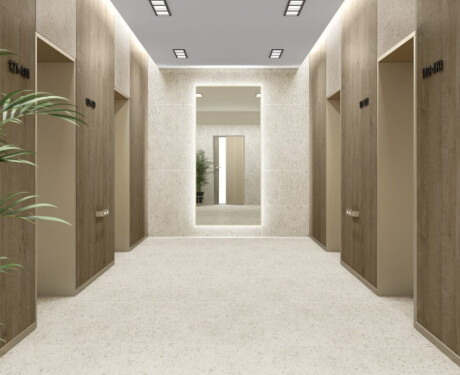 Glasert steingods til gulv 60x120 Sand matt, rektifisert A4H96 Terrazzo