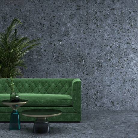 Glasert steingods til gulv 60x120, antrasitt matt, rektifisert A4H98, terrazzo #1