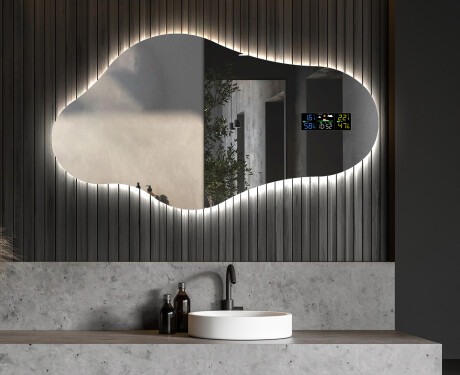 Asymmetrisk speil med lys LED C221 #6