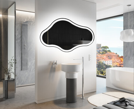 LED-badsspeil med uregelmessig form C222 #9