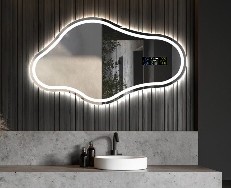 Asymmetrisk speil med lys LED C223 #6