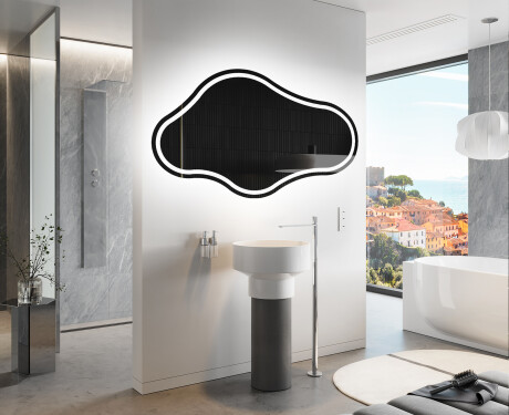 LED-badsspeil med uregelmessig form C223 #9